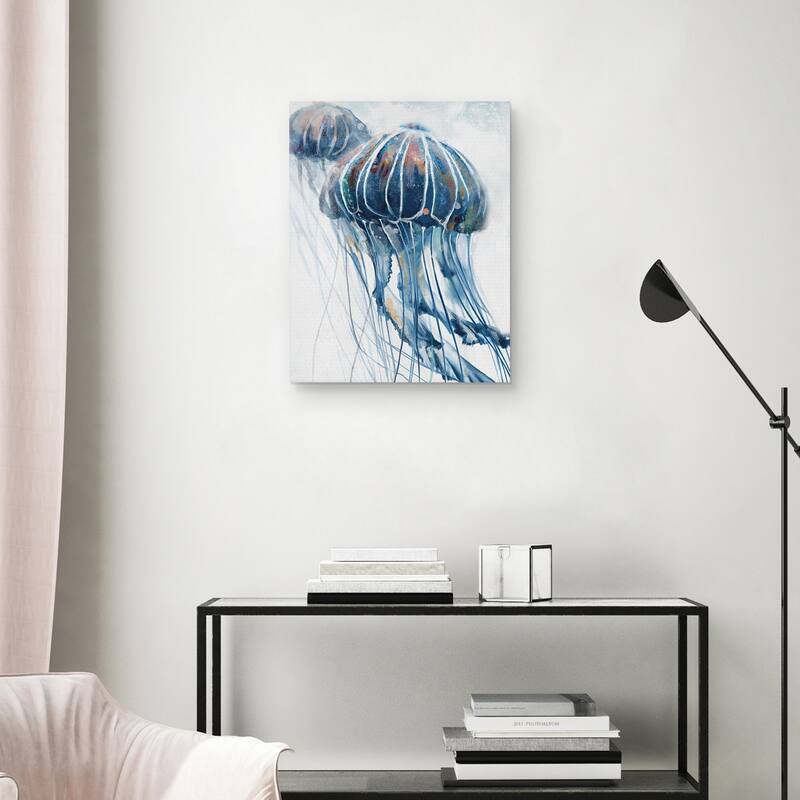 Indigo Jellies by Studio Arts Canvas Art Print by Studio Arts Canvas Art Print