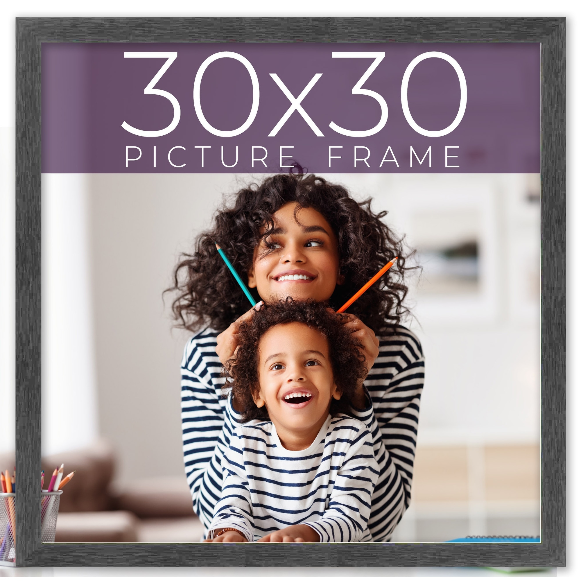 30x30 Black Picture Frame - Wood Picture Frame Complete with UV - On Sale -  Bed Bath & Beyond - 36014334