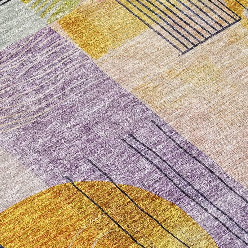 HomeRoots Abstract Transitional Rectangle Outdoor Rug