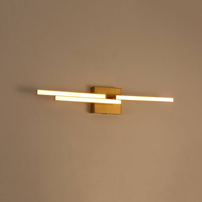 Modern Staggered Strip Linear Dimmable LED Vanity Wall Light