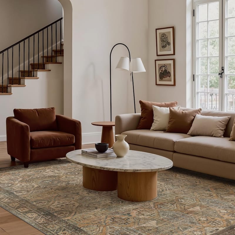 Mcow EverEase Collection Low Pile Machine Washable Non-Slip Area Rug