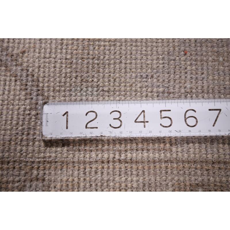Gray Oushak Indian Area Rug Handmade Transitional Wool Carpet - 8'1"x 9'10"