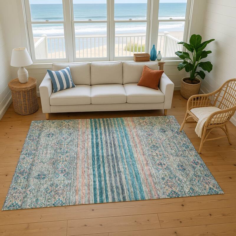 Premium Washable Super Soft Boho Stripes Mayfield Rug
