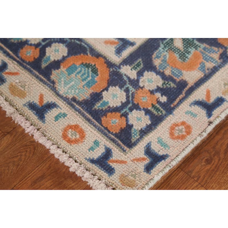 Hand Knotted Oriental 100% Wool Carpet Traditional Floral Oranges & Rust Tabriz Area Rug - 6' 0'' X 4' 4''