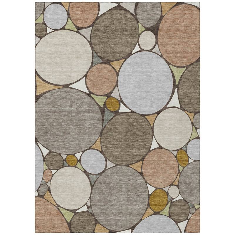 Machine Washable Indoor/ Outdoor Contemporary Rowan Chantille Rug