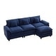 preview thumbnail 17 of 109, Modular Cloud Chenille Sectional Sofa with Ottomans, Deep Seat Convertible L-Shaped or U-Shaped Couch