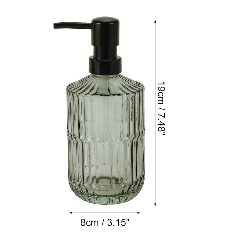 Simple Vertical Lines Soap Pump Dispenser for Bathroom 450ml 1 Pcs