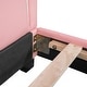 preview thumbnail 26 of 43, Modern Upholstered Leather Platform Bed, with Rabbit Ornament and Leather Headboard