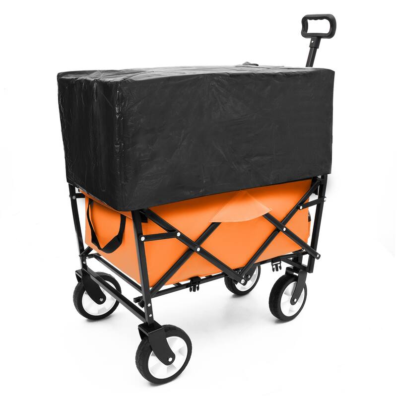 Multi-Use Foldable Wagon with 3 Liner Bags - Heavy Duty Camping Cart