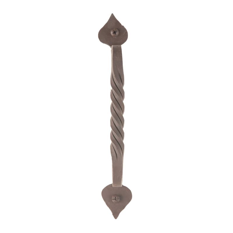 Twisted Wrought Iron Door Handle/Pull 9 1/4-in by Artesano Home Decor