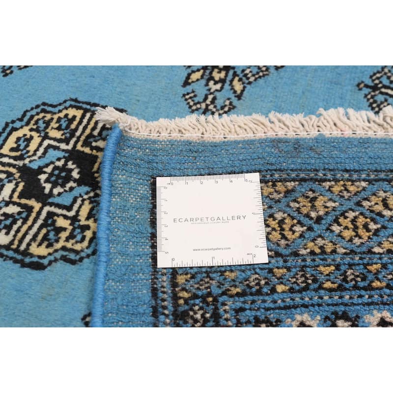 Finest Peshawar Bokhara Blue Rug 5'0" x 7'9" - 5'0 x 7'9