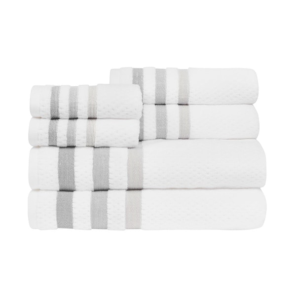 Caro Home 6 Piece Crinkle Towel Set - On Sale - Overstock - 32590749