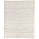preview thumbnail 2 of 4, Kelis Hand-Knotted Geometric Ivory/ Dark Grey Area Rug 10' x 14' - Ivory/Dark Gray - Rectangle