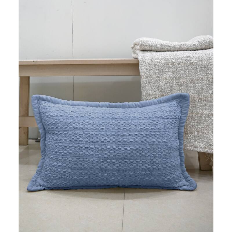 Vibhsa Honeycomb Handwoven Textured Pillow, 14" x 24"