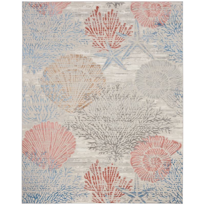 Nourison Seaside Indoor only Nature Area Rug - 7' 10" x 9' 10" - Multicolor