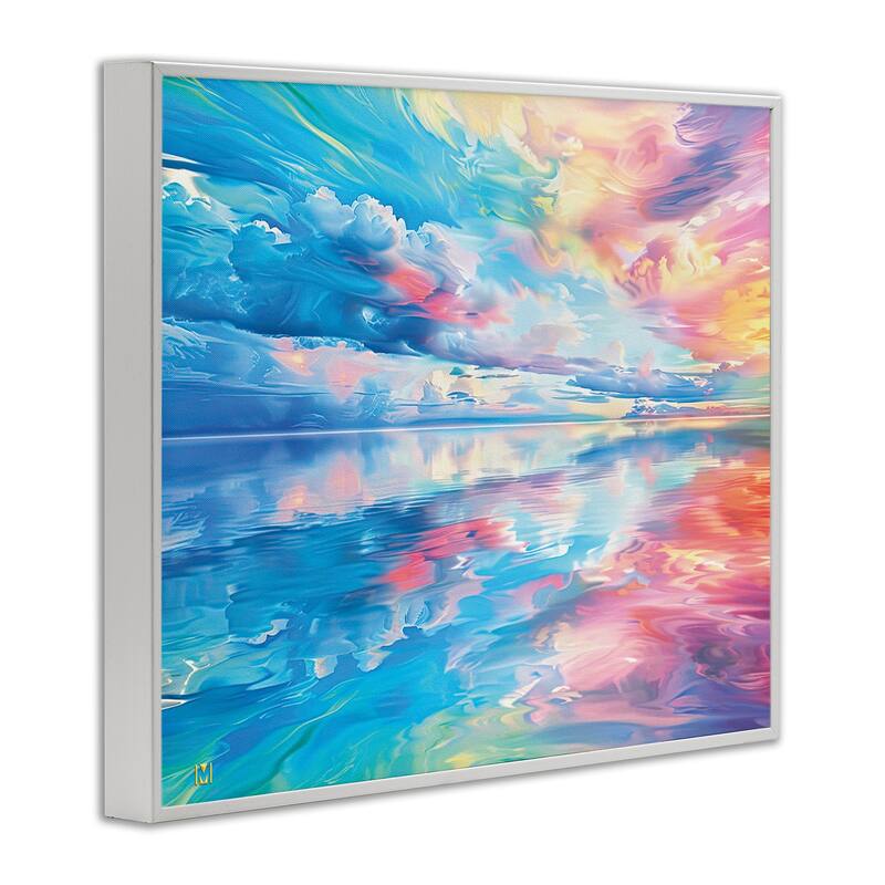 Stupell Prismatic Rainbow Sunset Framed Giclee Art Design By Michael Ward