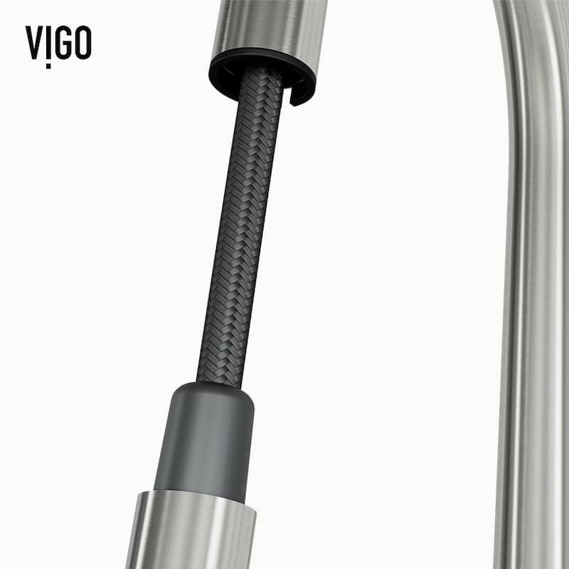 VIGO Greenwich 18" H Single Handle Pull-Down Sprayer Kitchen Faucet with Touchless Sensor