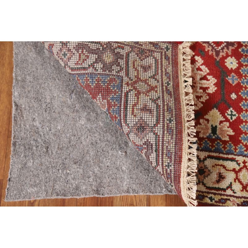 Geometric Red Kazak Indian Runner Rug Handmade Wool Carpet - 2'5"x 7'10"