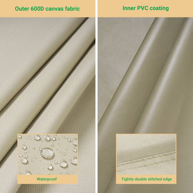 LIVOOSUN Patio Market Umbrella Covers 600D UV Resistant, Fits 9ft-11ft