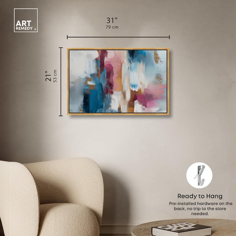 Rosy and Ocean Hues II Canvas by Art Remedy