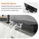 preview thumbnail 6 of 10, Deck Mount Waterfall Tub Faucet With Handheld Shower Brass Roman Bathtub Faucet Modern Tub Filler With Hnad Sprayer