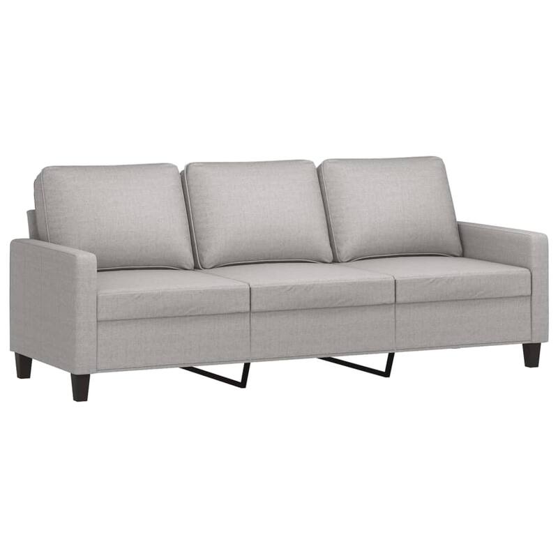 vidaXL 3-Seater Sofa Light Gray 70.9" Fabric - 78" x 30.3" x 31.5"