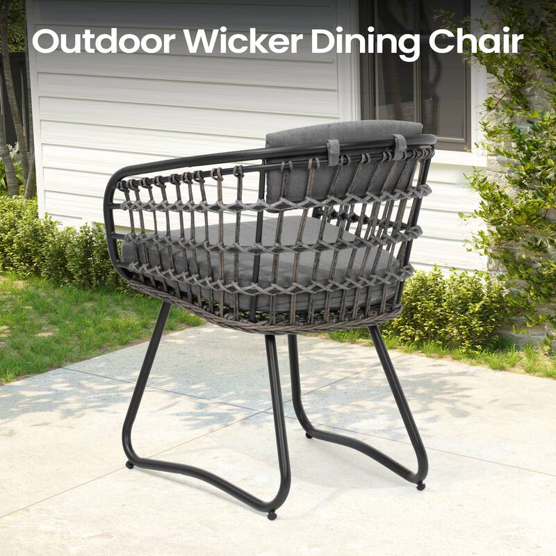 9PC Aluminum Extendable Patio Dining Sets Table Outdoor Rectangular with Rattan Chair