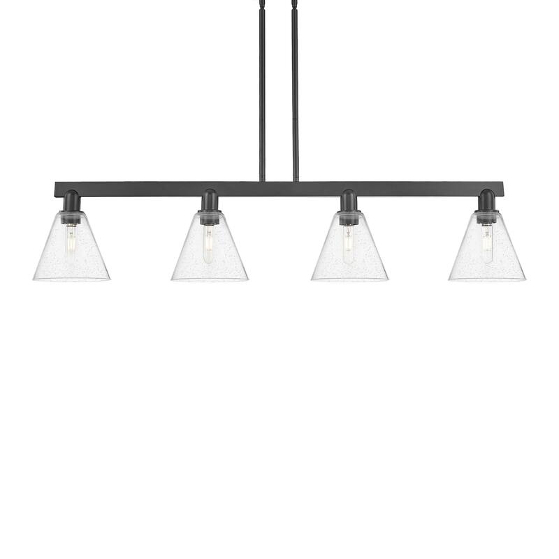 Innovations Lighting 716-4I-11-51 Berkshire Glass Linear Berkshire - Matte Black / Seedy