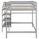 preview thumbnail 11 of 32, Stylish & Simple Full Size Loft Bed with Built-in Storage Staircase and Hanger for Clothes, Maximized Space, Sturdy Frame, Grey