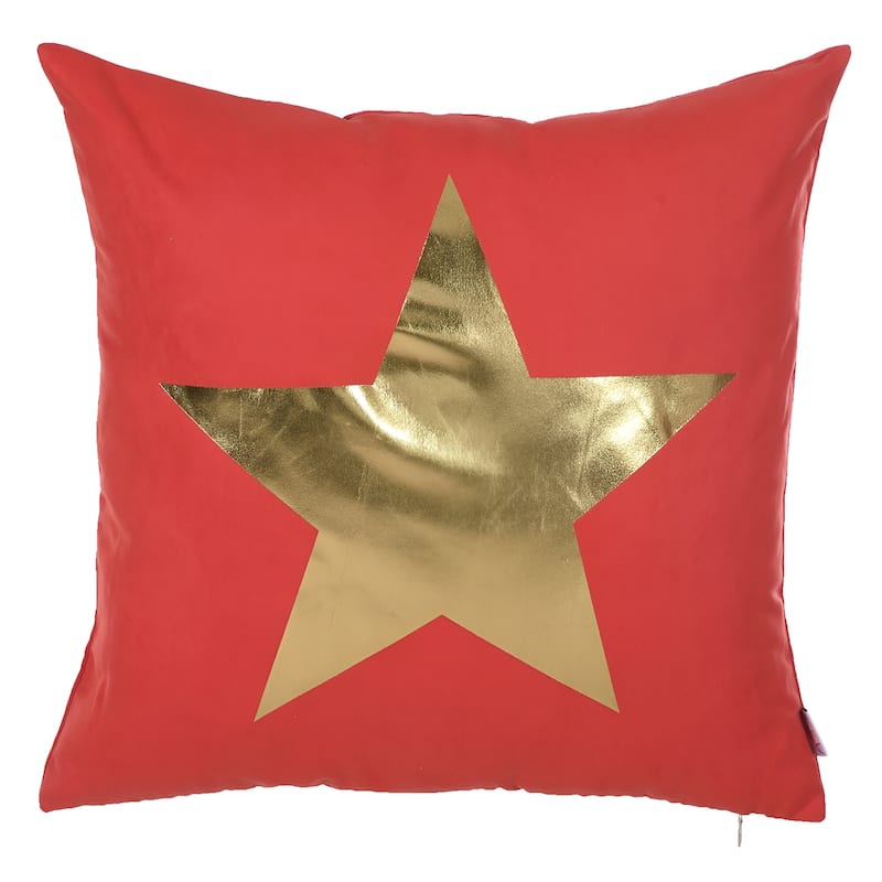 HomeRoots 18" Gold Throw Pillow Cover