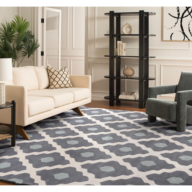 SAFAVIEH Handmade Chatham Sutapa Modern Moroccan Wool Rug
