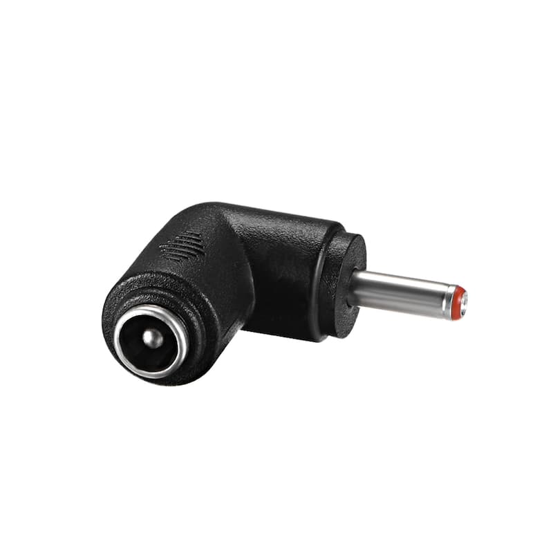DC Power Connector Right Angle 5.5x2.1mm Female to 3.5x1.35mm Male 5Pcs - Black,Red - Male to Male(10Pcs)
