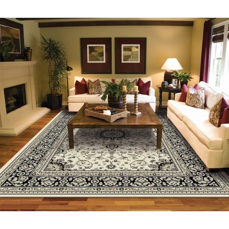 Copper Grove Savonlinna Bordered Persian Area Rug - 8'x11' - Ivory