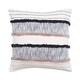 preview thumbnail 2 of 8, 20" x 20" Benn Striped Tufted Texture Cotton Decorative Throw Pillow With Insert Black