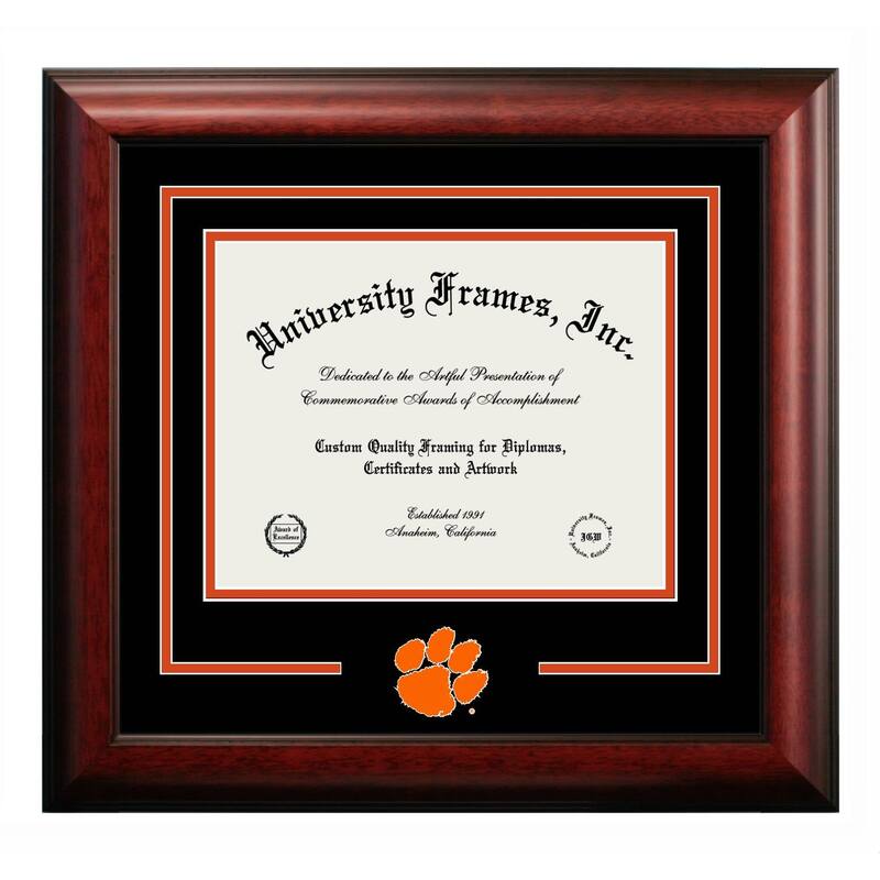 Clemson University 11w x 8.5h Spirit Diploma Frame