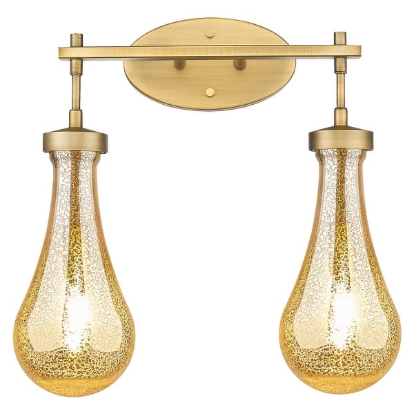 slide 2 of 13, Innovations Lighting Downtown Urban - Owego - 2 Light 17" Wall-Mounted Bath Vanity Light Brushed Brass, Mercury