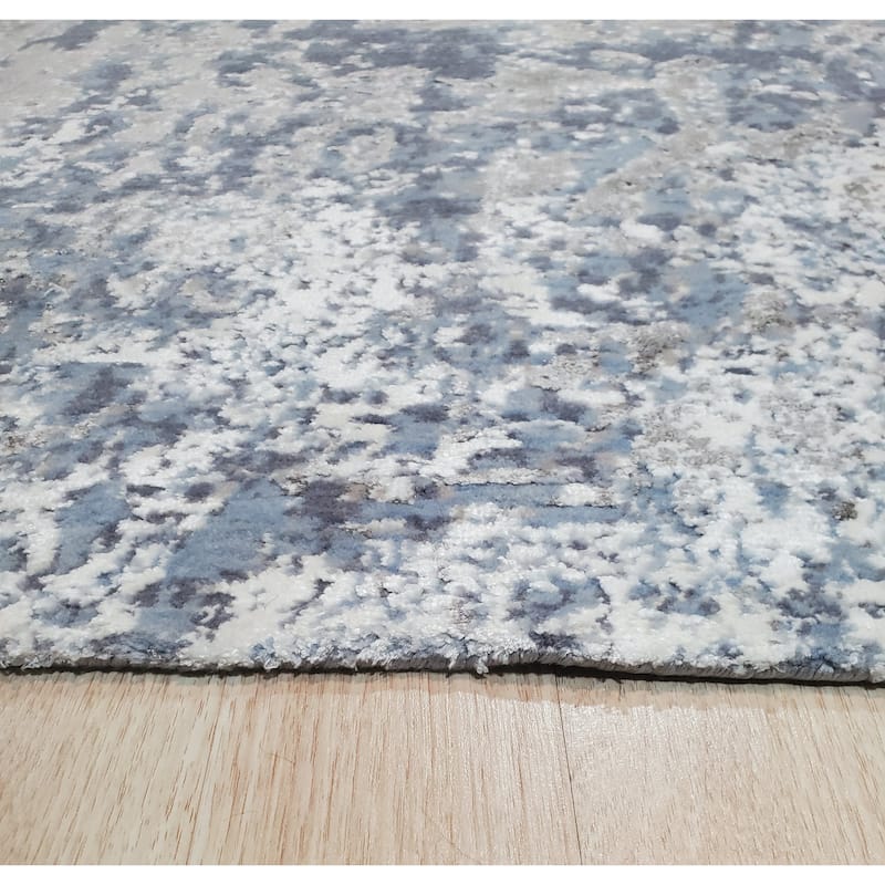 Yellow Swirl Hand-Tufted Wool Rug - Vibrant and Artistic Design