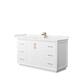 Option White, Bronze Trim, Carrara Cultured Marble Top