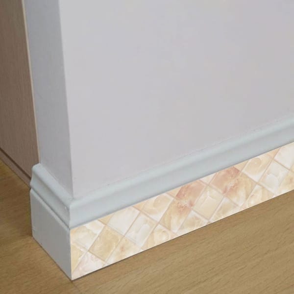 Floor Self Stick Skirting Wall Waist Line Border Sticker Floor Tile Pattern Pattern 4 On Sale Overstock 28954886 Till date, the most common method of installing the floor skirting is by cutting the. usd