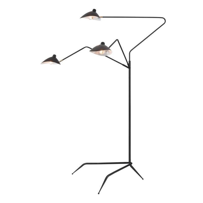 Elk Home Risley 81.5'' High 3-Light Floor Lamp - Matte Black
