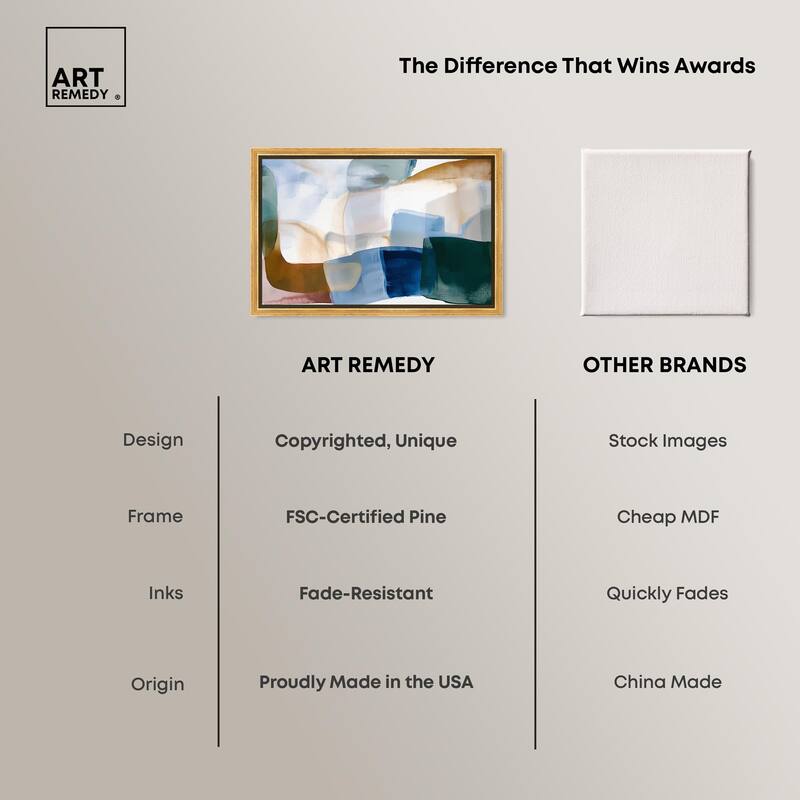 Contoured Calm I Canvas by Art Remedy