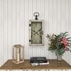 preview thumbnail 12 of 23, White Distressed Wood Vintage Traditional Farmhouse Wall Clock