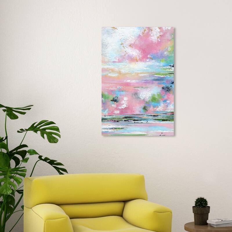 Wynwood Studio Canvas Abstract The Sound of Freedom Pink and Modern & Contemporary Wall Art Canvas Print - 30 x 20