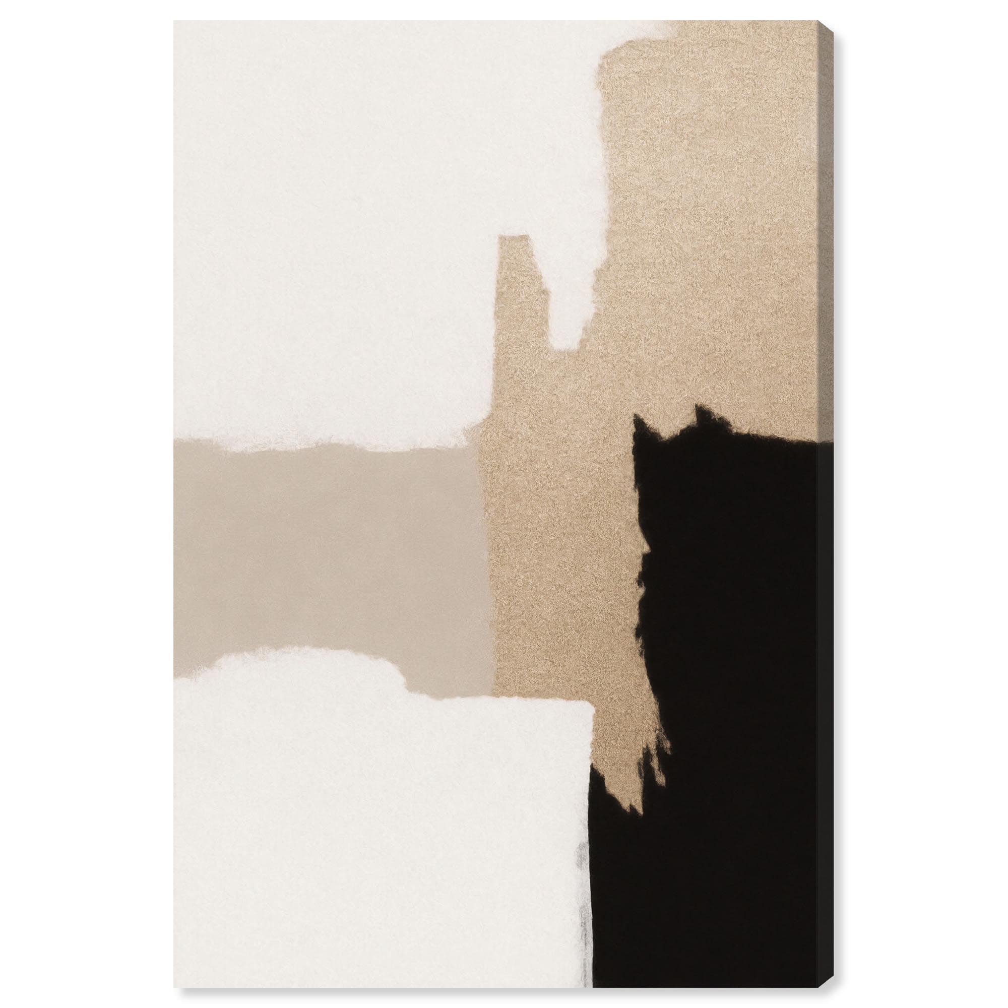 Beige and Black III Canvas by Art Remedy, Gallery Wrapped