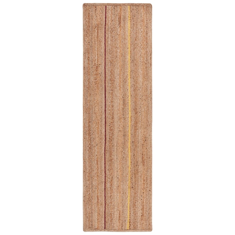 SAFAVIEH Natural Fiber Idabelle Farmhouse Jute Rug - 2'3" x 8' Runner - Natural/Gold