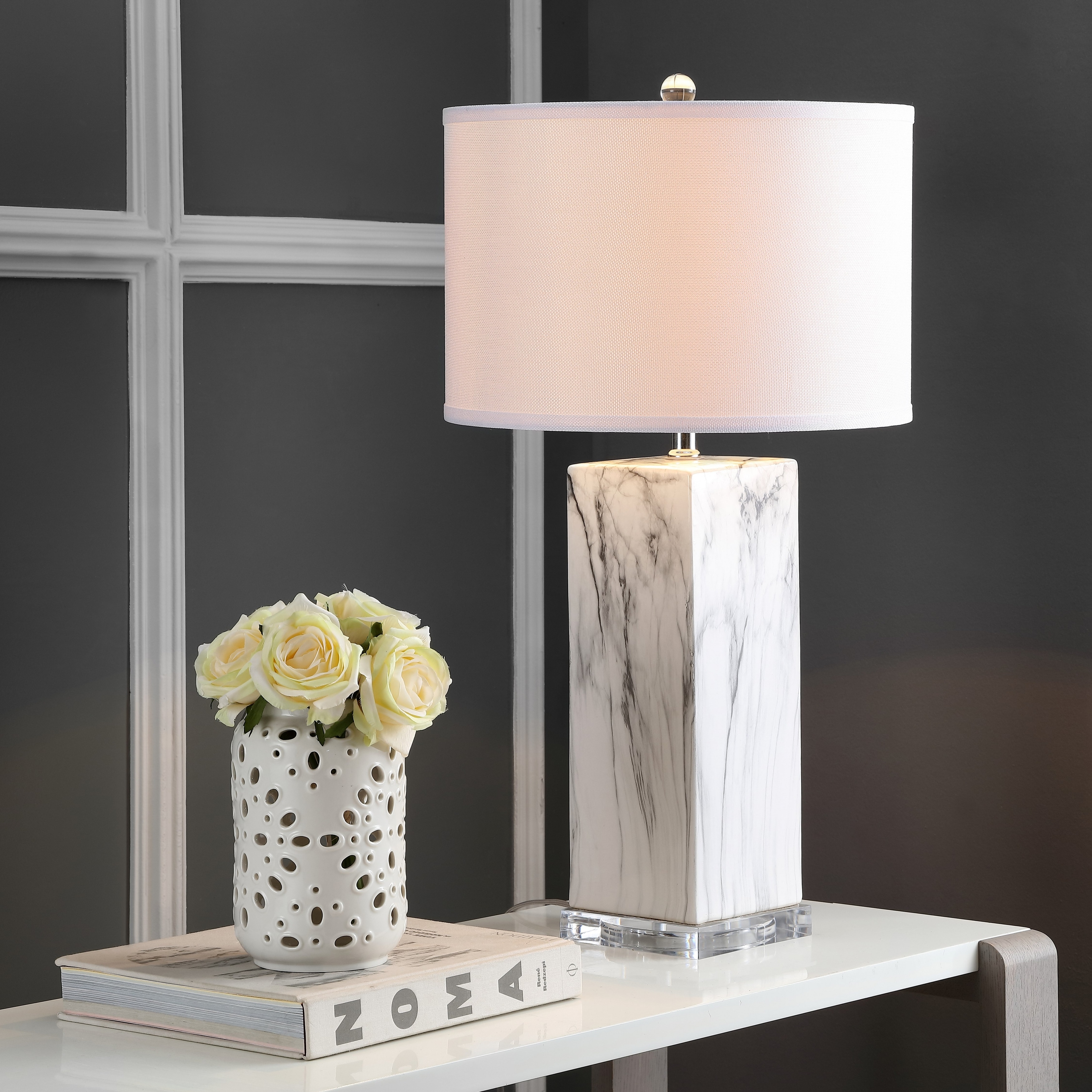 Safavieh Lighting 29 Inch Olympia Marble Table Lamp Set Of 2 15 X15 X29 On Sale Overstock 22256111