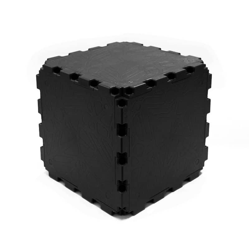 Zen Modular Cube – 10-Cube Set -  Solid Structural Blocks for Furniture & Décor|Black