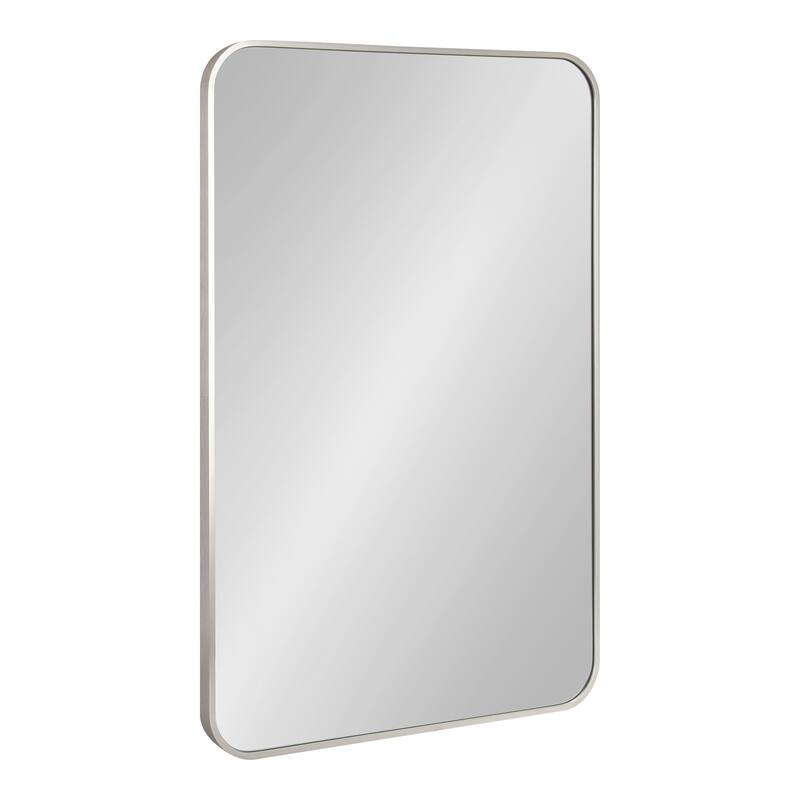 Kate and Laurel Zayda Radius Rectangle Framed Wall Mirror - 20x30 - Silver