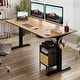 preview thumbnail 36 of 40, Futzca Height Adjustable Electric Standing Desk Sit Stand Computer Stand up Desk with Splice Board(White) Honey/Black63*24
