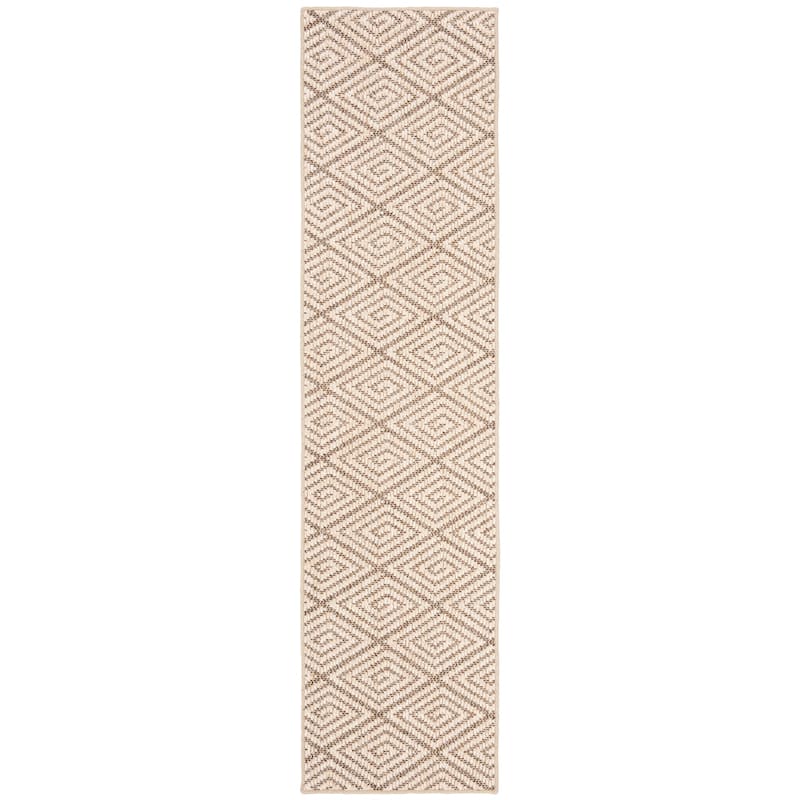 SAFAVIEH Palm Beach Vennie Modern Sisal Rug - 2'3" x 12' Runner - Beige/Brown